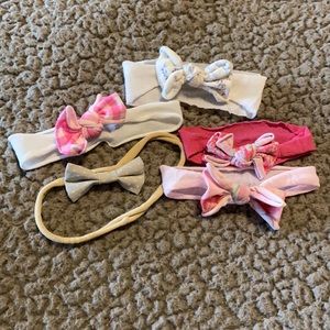 Set of five baby girl bows